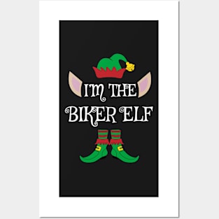 I'm The Biker Christmas Elf Posters and Art